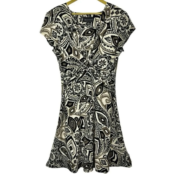 Y2K Connected Apparel Fairy Midi Dress Size 14 Babydoll Short Sleeve V-Neck - Picture 1 of 6